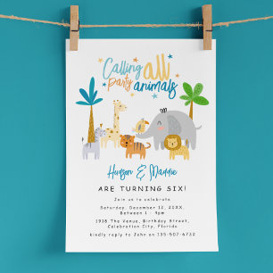 Invitación Fiesta de Cumpleaños Conjunta para Todos los Amant
