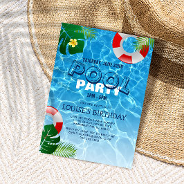 Invitación Fiesta de Cumpleaños 'Cool Pool Party'