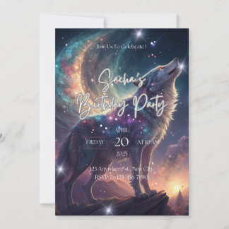 Invitación Fiesta de Cumpleaños Cósmica de la Galaxia del Lob