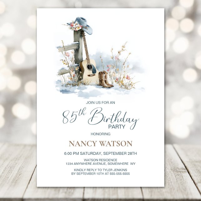 Invitación Fiesta de Cumpleaños Country y Western de Invierno (Subido por el creador)