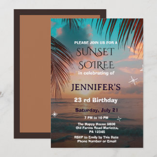 Invitación | Fiesta de Cumpleaños Crepuscular en Playa Tropic