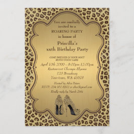 Invitación Fiesta de cumpleaños, cualquier edad, zapatos de t