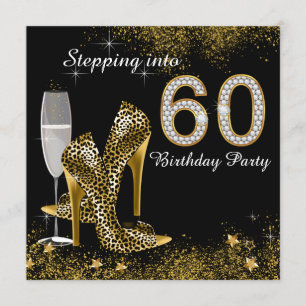 Invitación Fiesta de Cumpleaños Cumpliendo 60