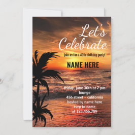 INVITACIÓN FIESTA DE CUMPLEAÑOS CUSTOM VAMOS A CELEBRAR