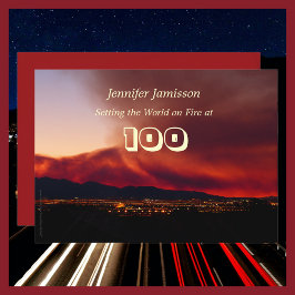 Invitación Fiesta de cumpleaños de 100 años invita a un mundo