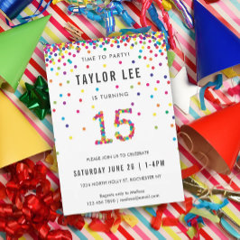 Invitación Fiesta de cumpleaños de 15 años, cumpleaños 15