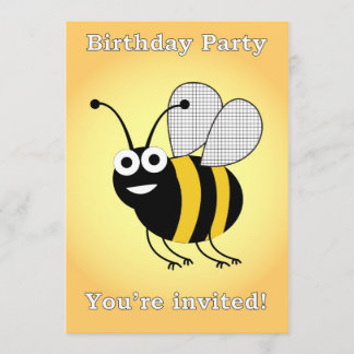 Invitación fiesta de cumpleaños de abejas