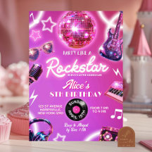 Fiesta de cumpleaños de adolescente estrella de ro