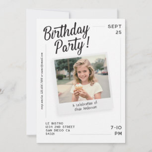 Invitación Fiesta de cumpleaños de adulto con foto personaliz