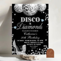 Fiesta de cumpleaños de adulto de Disco y Diamante