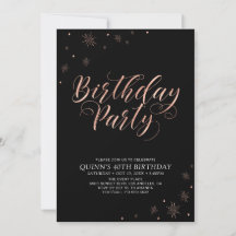 Fiesta de Cumpleaños de Adulto Moderna y Elegante