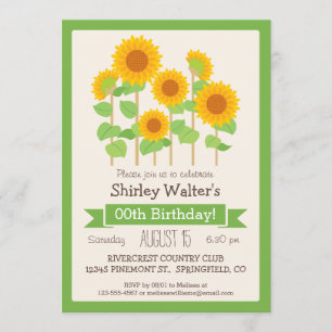 Invitación Fiesta de cumpleaños de Adultos con Floral de gira