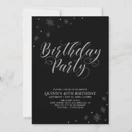 Invitación Fiesta de Cumpleaños de Adultos con Fotos Modernas