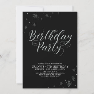 Invitación Fiesta de Cumpleaños de Adultos con Fotos Modernas