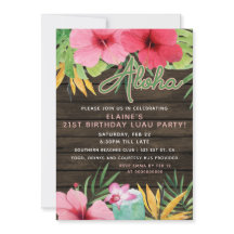 Fiesta de cumpleaños de adultos de LUAU tropical
