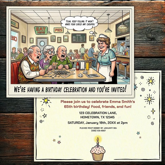 Invitación Fiesta de cumpleaños de adultos mayores (Subido por el creador)