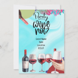 Invitación Fiesta de cumpleaños de amante del vino