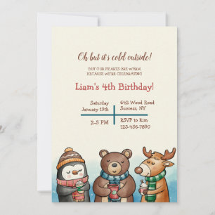 Invitación Fiesta de Cumpleaños de Animales Adorables de Invi