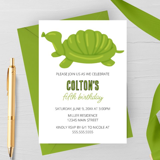 Invitación Fiesta de cumpleaños de animales con globo de tort (Subido por el creador)