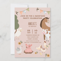 Fiesta de cumpleaños de animales de granja