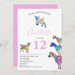 Invitación Fiesta de cumpleaños de animales de granja con tem