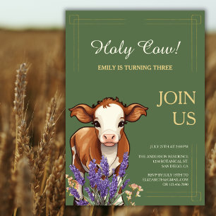 Invitación Fiesta de cumpleaños de animales de granja rústica