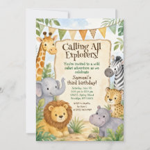 Fiesta de Cumpleaños de Animales de Safari en Acua