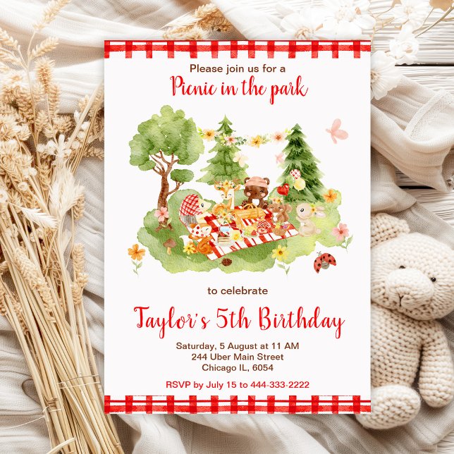 Invitación Fiesta de Cumpleaños de Animales del Bosque (Subido por el creador)