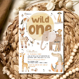 Invitación Fiesta de cumpleaños de animales salvajes de safar