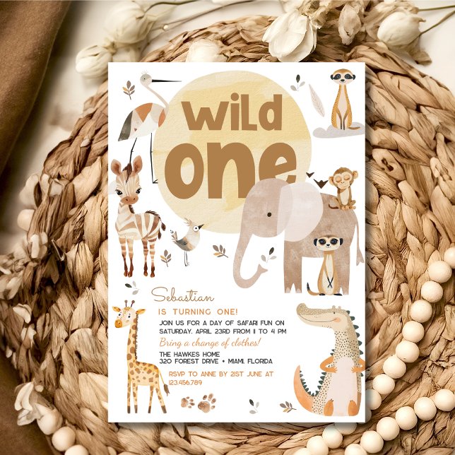 Invitación Fiesta de cumpleaños de animales salvajes de safar (Subido por el creador)