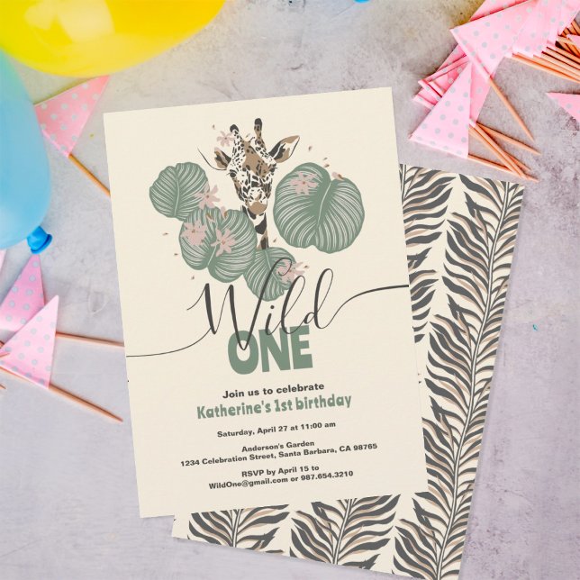 Invitación Fiesta de cumpleaños de animales salvajes de un li (Subido por el creador)