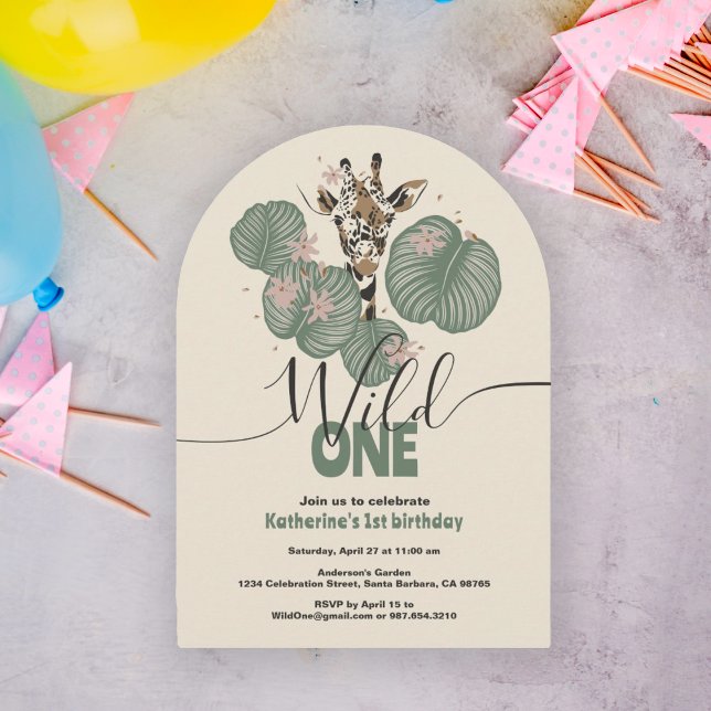 Invitación Fiesta de cumpleaños de animales salvajes de una j (Subido por el creador)