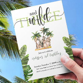 Invitación Fiesta de cumpleaños de animales salvajes y tres S