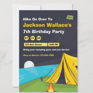 Invitación Fiesta de cumpleaños de aventura al aire libre con