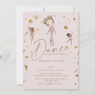 Invitación Fiesta de Cumpleaños de Baile y Pirotecnia de Ball