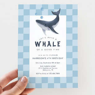 Invitación Fiesta de Cumpleaños de Ballena Bajo el Mar Oceano