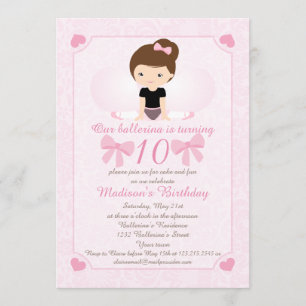 Invitación Fiesta de cumpleaños de Ballerina
