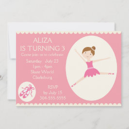Invitación Fiesta de cumpleaños de Ballerina Rosa