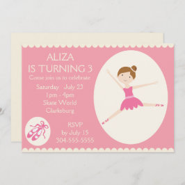 Invitación Fiesta de cumpleaños de Ballerina Rosa