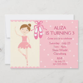 Invitación Fiesta de cumpleaños de Ballerina Rosa