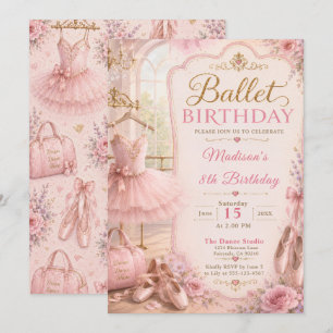 Invitación Fiesta de cumpleaños de ballet