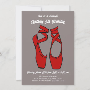 Invitación Fiesta de Cumpleaños de Ballet Minimalista