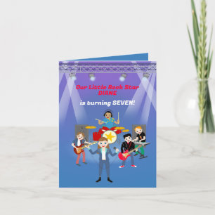 Invitación Fiesta de cumpleaños de banda de Chica estrella de