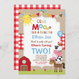 Invitación Fiesta de cumpleaños de Barnyard