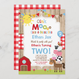 Invitación Fiesta de cumpleaños de Barnyard