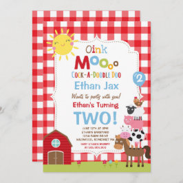 Invitación Fiesta de cumpleaños de Barnyard
