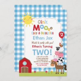 Invitación Fiesta de cumpleaños de Barnyard