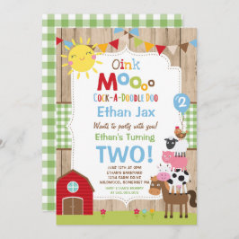 Invitación Fiesta de cumpleaños de Barnyard