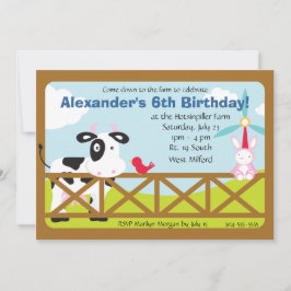 Invitación Fiesta de cumpleaños de Barnyard Personalizable