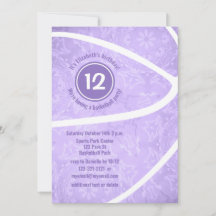 fiesta de cumpleaños de básquetbol púrpura girator